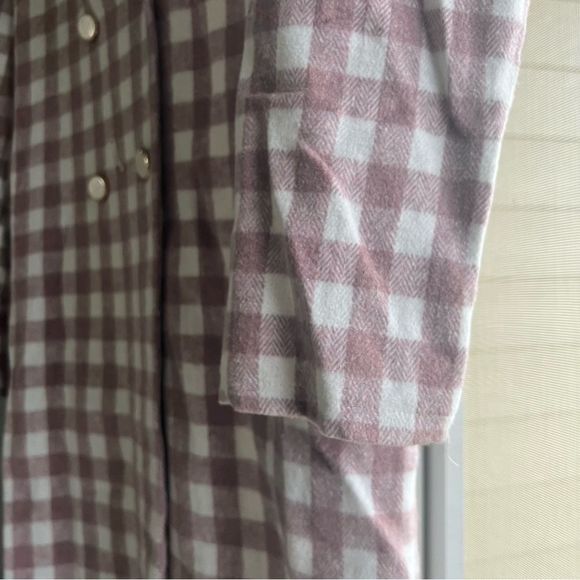 NWT shein Gingham women coat, jacket, size XS, NWT, lilac and beige - Picture 7 of 9